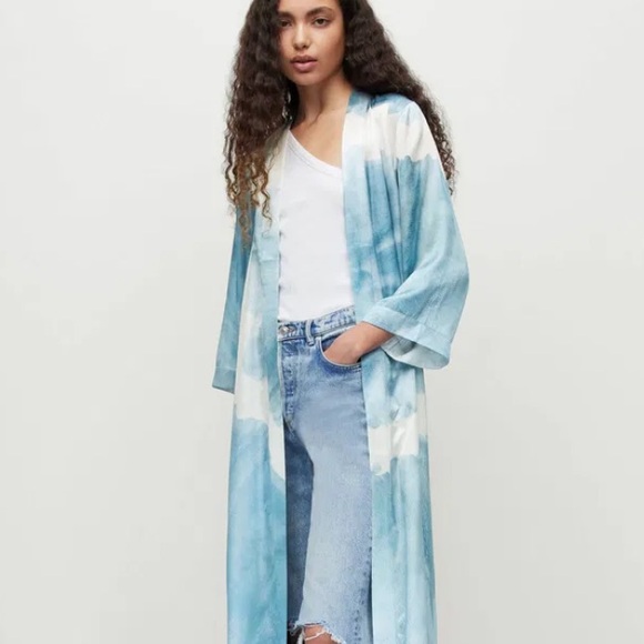 All Saints Carine Mariana Blue&White Kimono - NWT in Orig. Packaging UK 16/US 12 - Picture 5 of 10